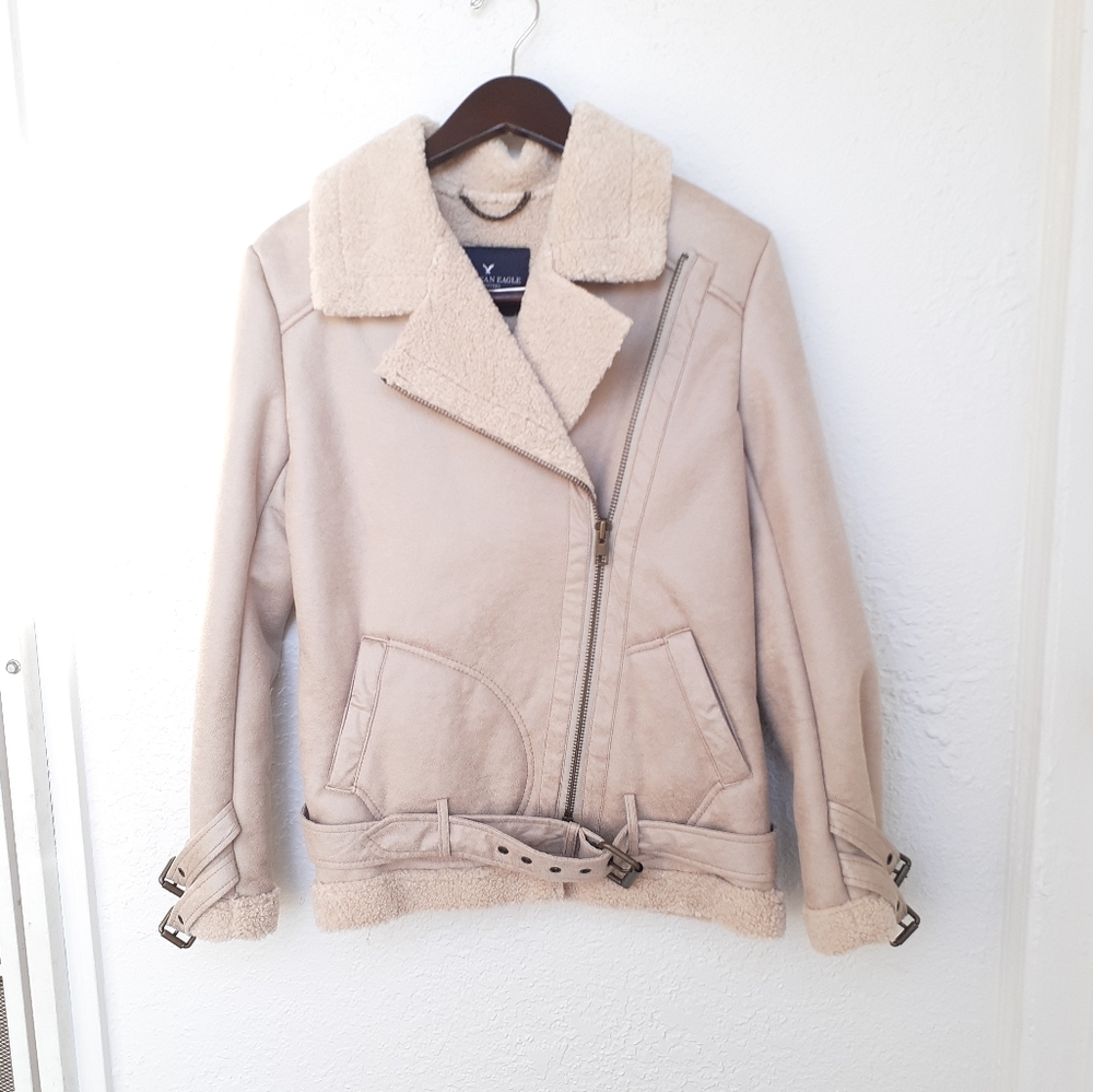 AEO Faux-Suede Moto Jacket